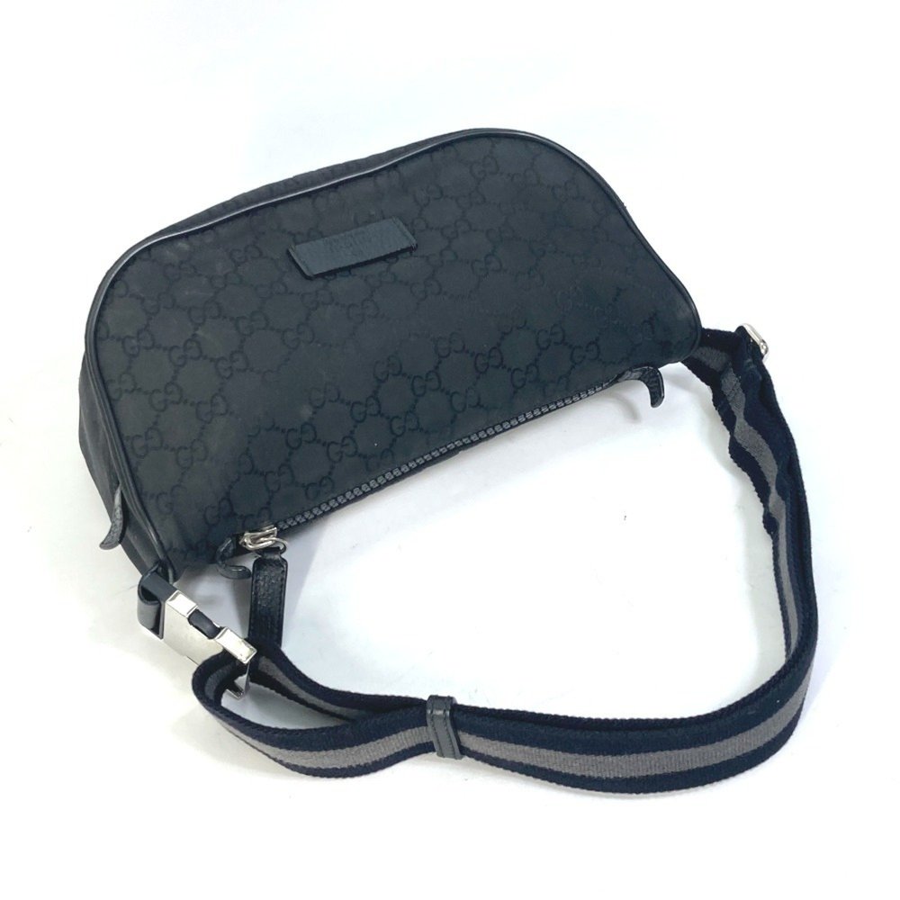 GUCCI 509643 GG Belt Bag, Body Waist Pouch, Crossbody Nylon, Men's, Black - Picture 2 of 10